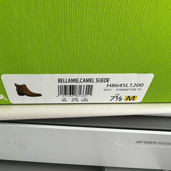 Sam Edelman Bellamie Camel Leather Suede Buckle Ankle Boots - Picture 14 of 14